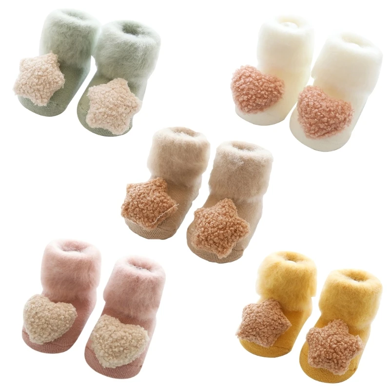 

Парные теплые толстые пушистые носки для малышей, унисекс, 77HD, для возраста 0-6/ 6-18 месяцев, теплые пушистые чулки
