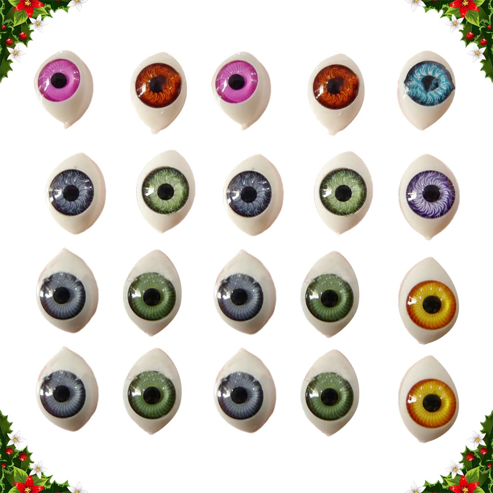

100Pcs Eyeballs Resin Simulation Eyes for DIY Making Crafts Projects 10 X 14MM ( Mixed Color )