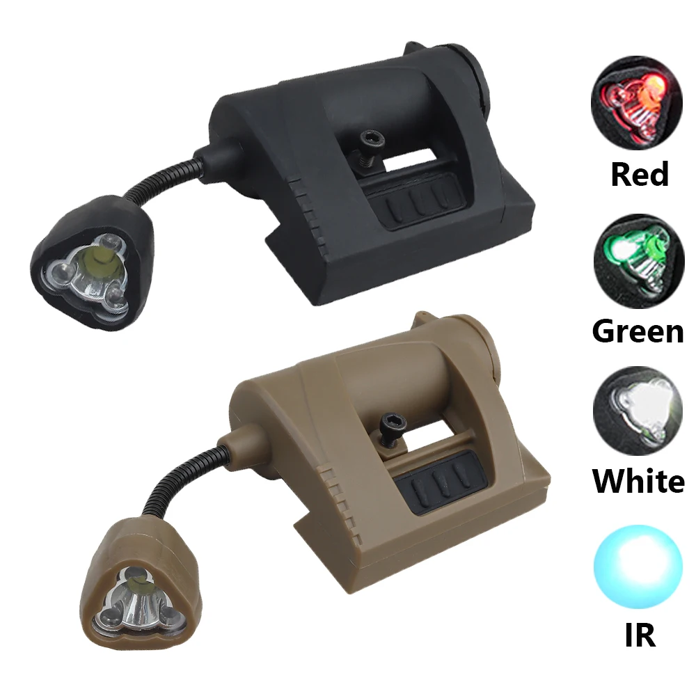 

Tactical Helmet Light MPLS CHARGE 4 Modes Red Green White IR Laser Helmet Lamp Energy Saving Hunting Military Airsoft Accessory