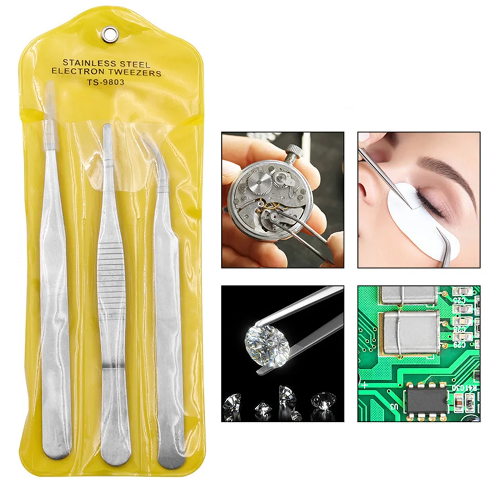 

3 шт., щипцы-пинцеты из нержавеющей стали