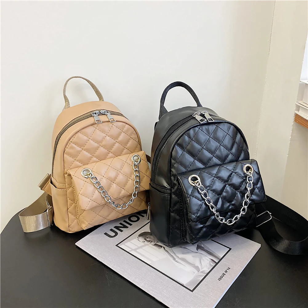 

Women's Backbag Fashion Rhombus Backpack Trendy Multifunction Backpack All-match Crossbody Bag Lady Bag рюкзак женский