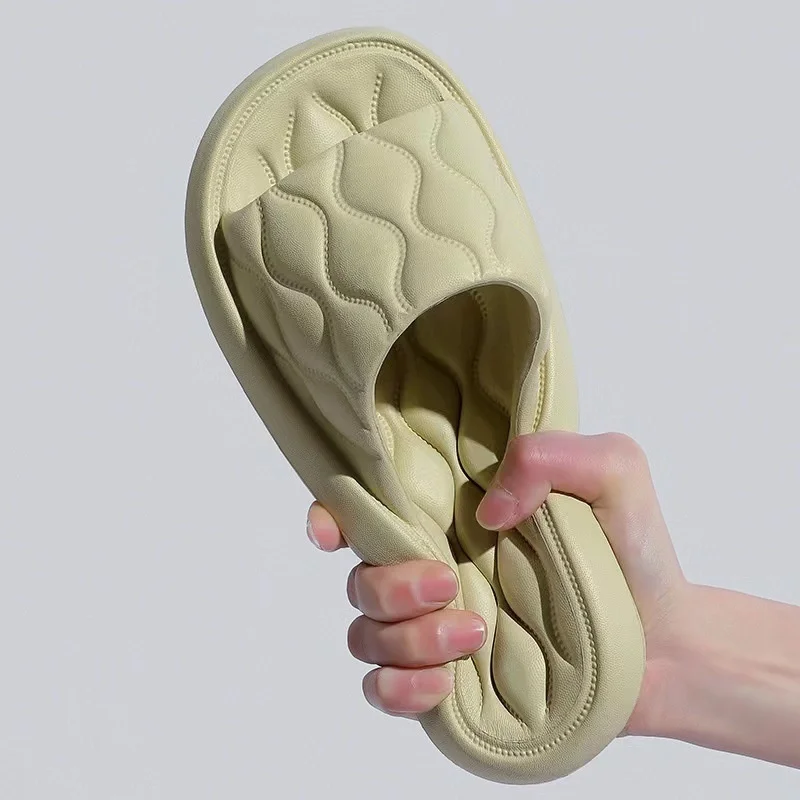 

Outdoors Summer Slippers Women Men Flat Thick Platform Slippers Non-Slip Home Bath Sandals Beach Slides Couples Ladies Shoes