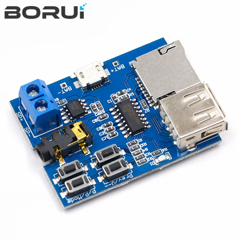 1 шт. Micro USB MP3-модуль TF-карта U-диск MP3-форматный декодер плата усилителя