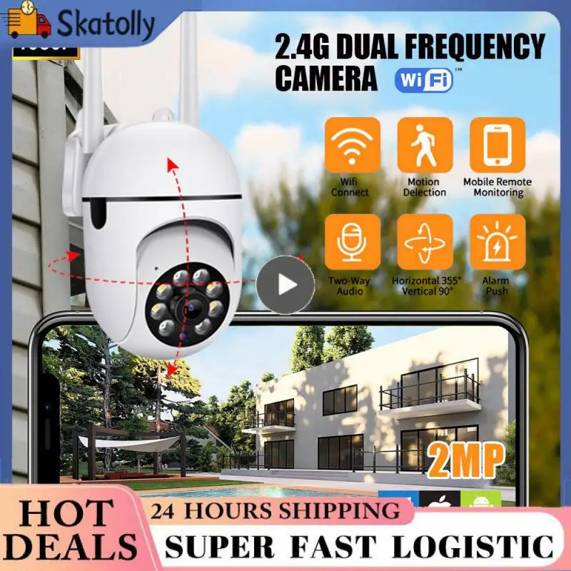 

Двухдиапазонная камера, видеоняня, ночная Wi-Fi камера, Wi-Fi, защита для умного дома, 2023 Беспроводная Ip-камера 2,4g/5g Cctv