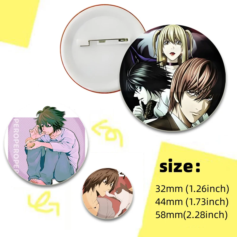 Эмалированные броши в стиле аниме Тетрадь смерти