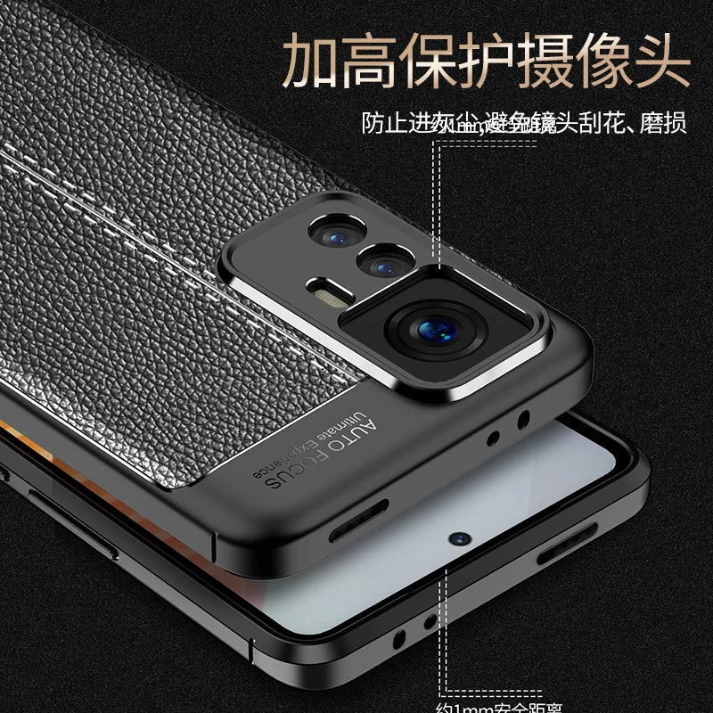 For Xiaomi Mi 12T Pro Case For Mi 12T Pro Cover Capa Shockproof Phone Bumper Back TPU Soft Leather For Fundas Mi 12T Pro Cover