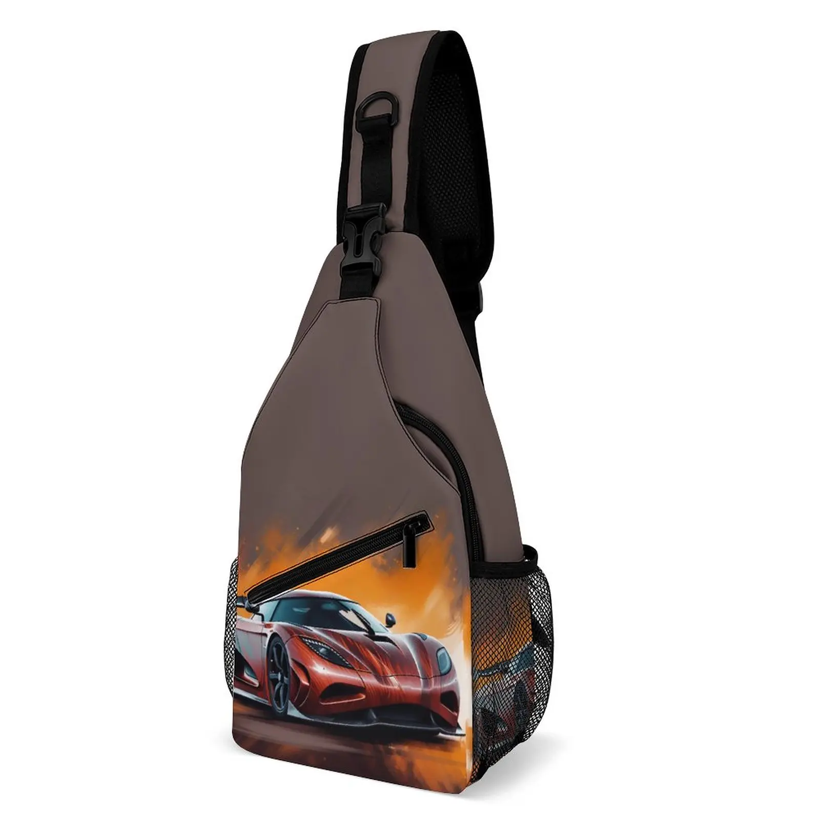 

Ultimate Sports Car Shoulder Bags Graphic Cartoon Novelty Chest Bag Unisex Motorcycle Outdoor Style Sling Bag Print Small Bags