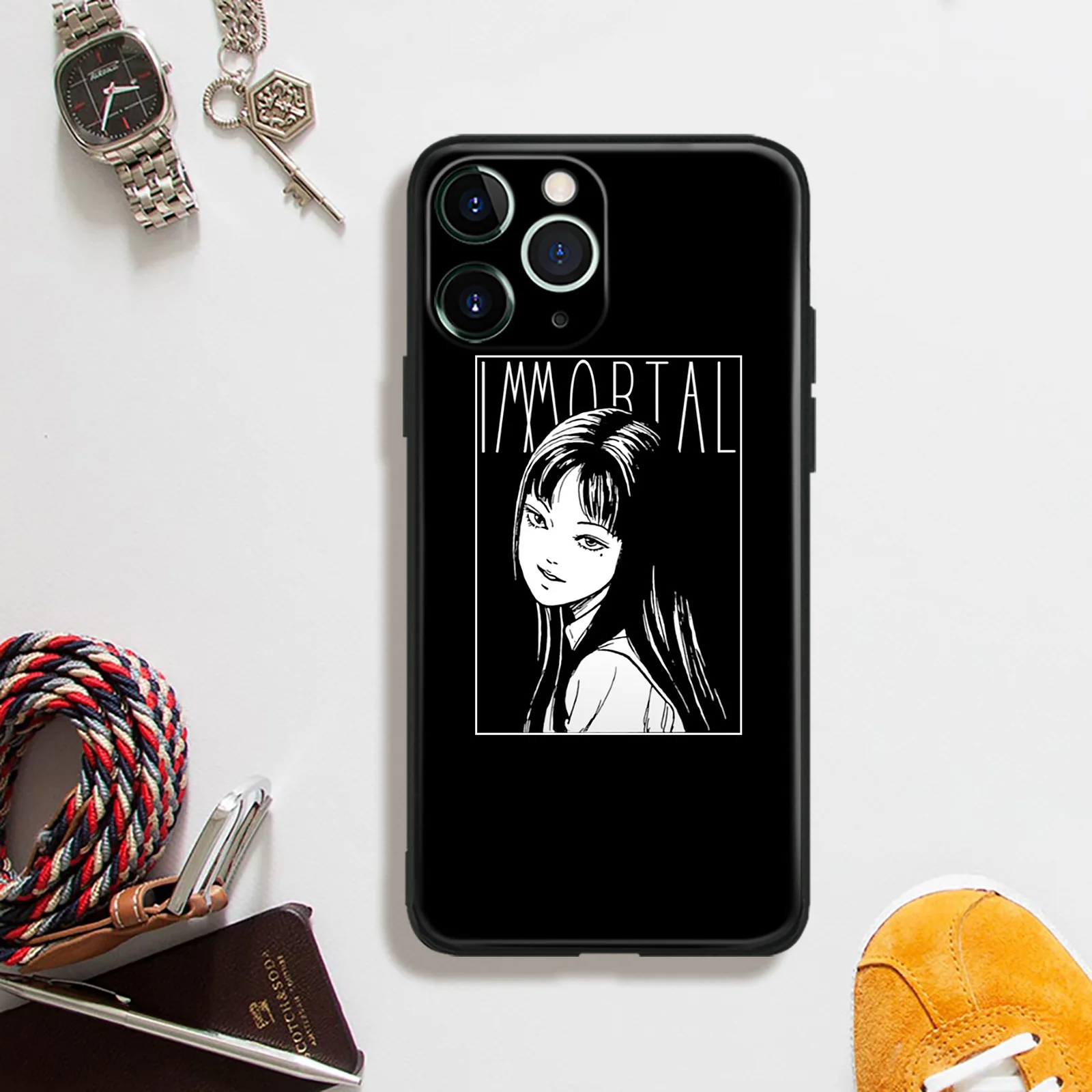 

Junji Ito Tomie Kawakami Anime Manga Phone Case for IPhone 13 12 11 Mini Pro XS Max 6s SE X XR 7 8 Plus Cover Soft Glass Shell