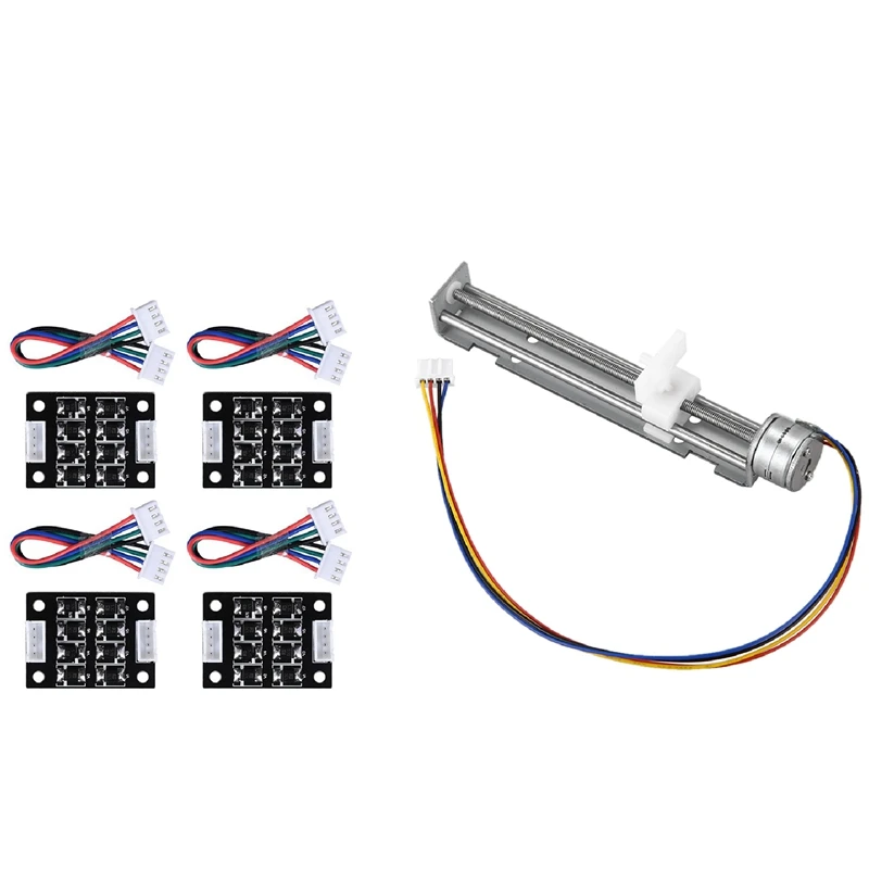 

4PCS TL-Smoother V1.0 Addon Module For 3D Printer Stepper Motor & 1X 12V Stepper Motor Stroke 80Mm With Slider Motor
