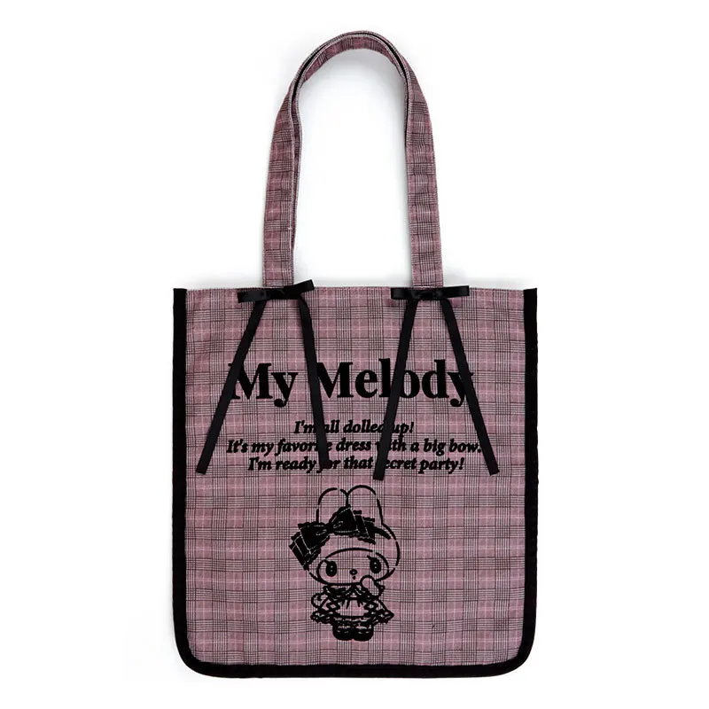 

New Sanrio Kuromi My Melody Large-Capacity One Shoulder Bag Bow Knot Cartoon Anime Girls Leisure Handbag Kawaii Birthday Gifts