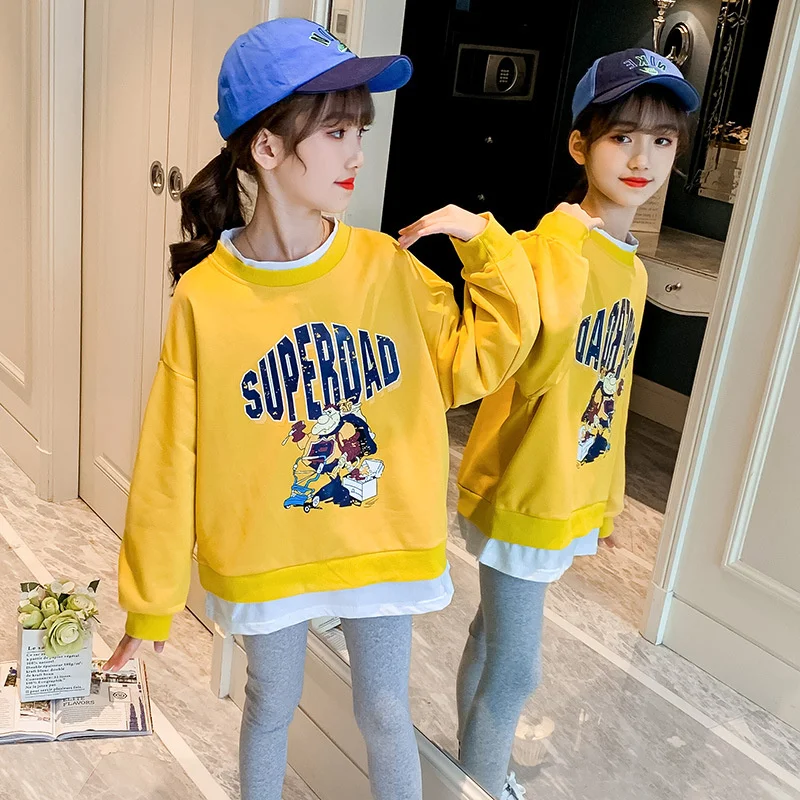 Girls /Boys Suit Sweatshirts +Pants Cotton 2Pcs/Sets 2022 Casual Spring Autumn Thicken Teenager Warm Kid Outdoor Children Clothi