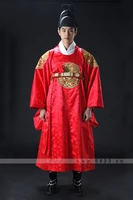 the red king men hanbok gold dragon robe costume king hanbok ancient palace hanbok custom made