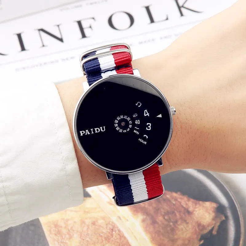 Korean Style Minimalist Creative New Concept Black Technology High-End Fashion Trendy Waterproof Men's and Women's Student Watch