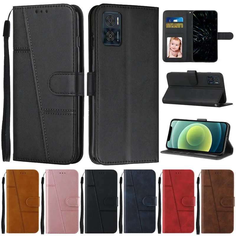 

For Moto E32 E22 Case Flip Wallet Book Cover for Coque Motorola Moto E32 E22 E22i E 32S Phone Cases Leather Protective Case Capa