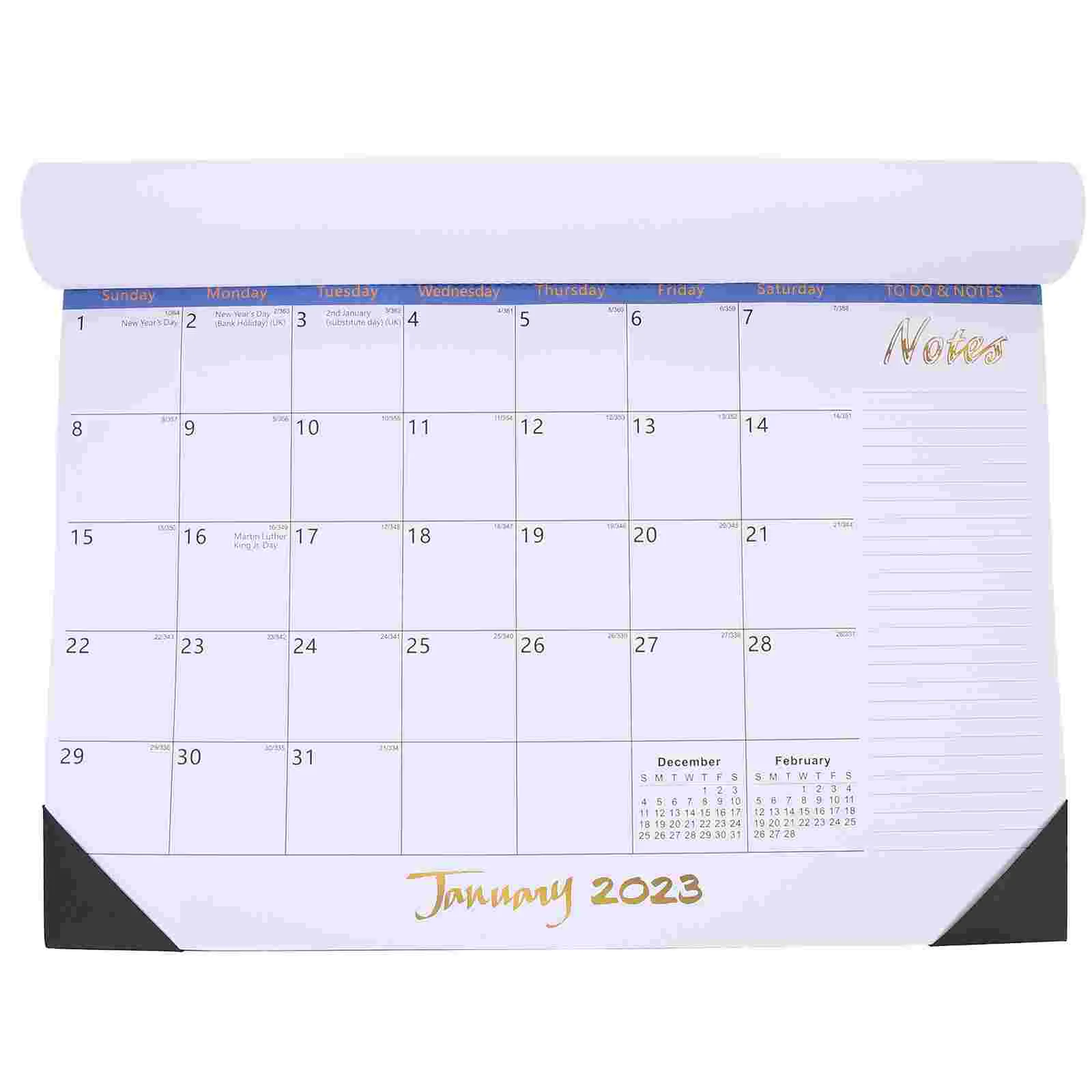 

Calendar Household Hanging Calendar Convenient Blank Calendar English Monthly Calendar for Plan Home School