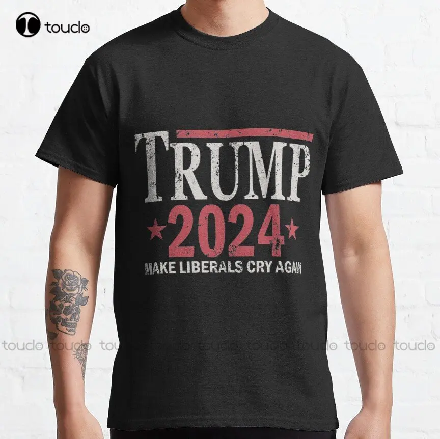

Винтажная футболка с изображением Дональда Трампа 2024, Классическая футболка «Я вернусь», милые рубашки, футболки с цифровой печатью, Новинка