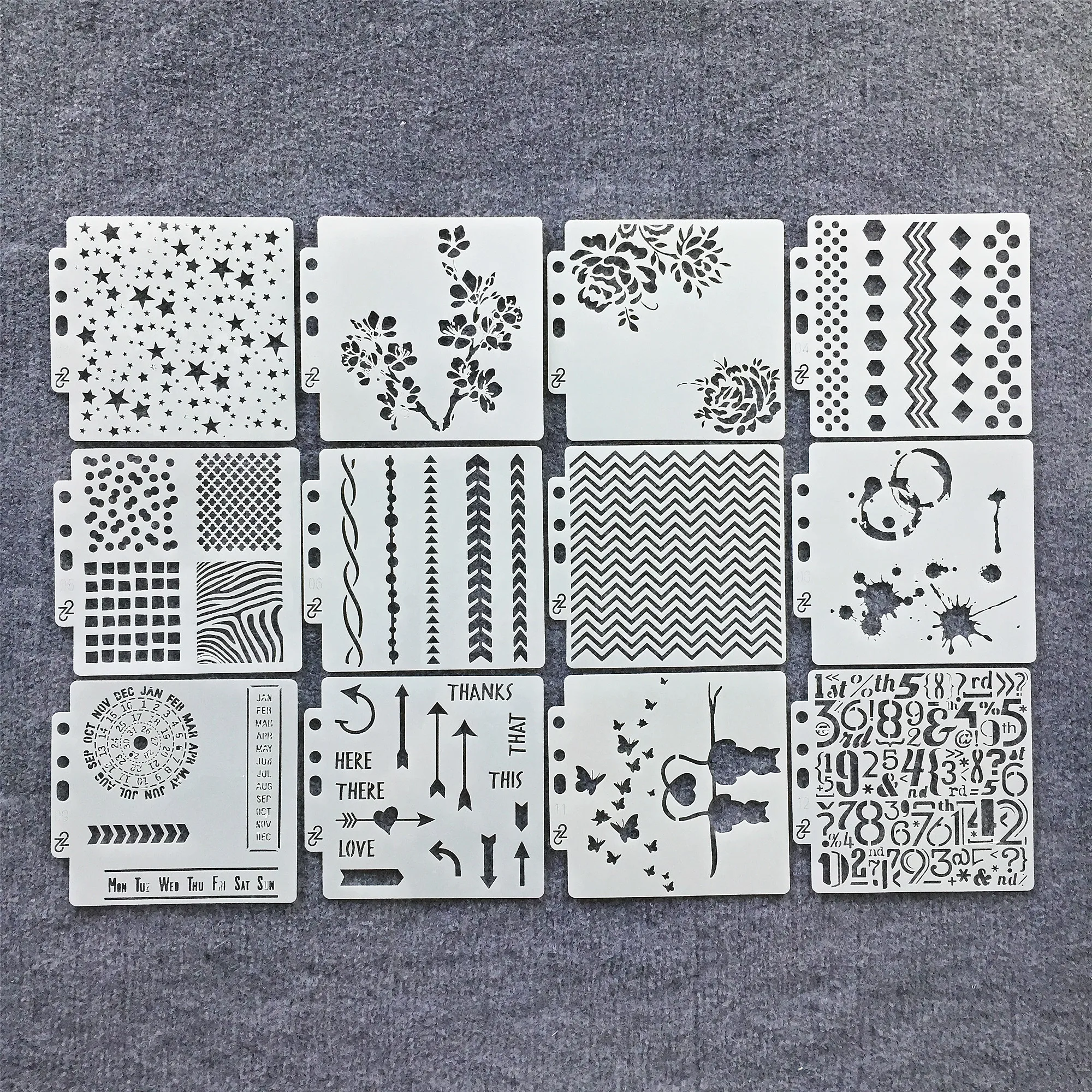 

13*14cm Stars Cats Numbers Branches DIY Layering Stencils Wall Painting Scrapbook Coloring Embossing Album Decorative Template