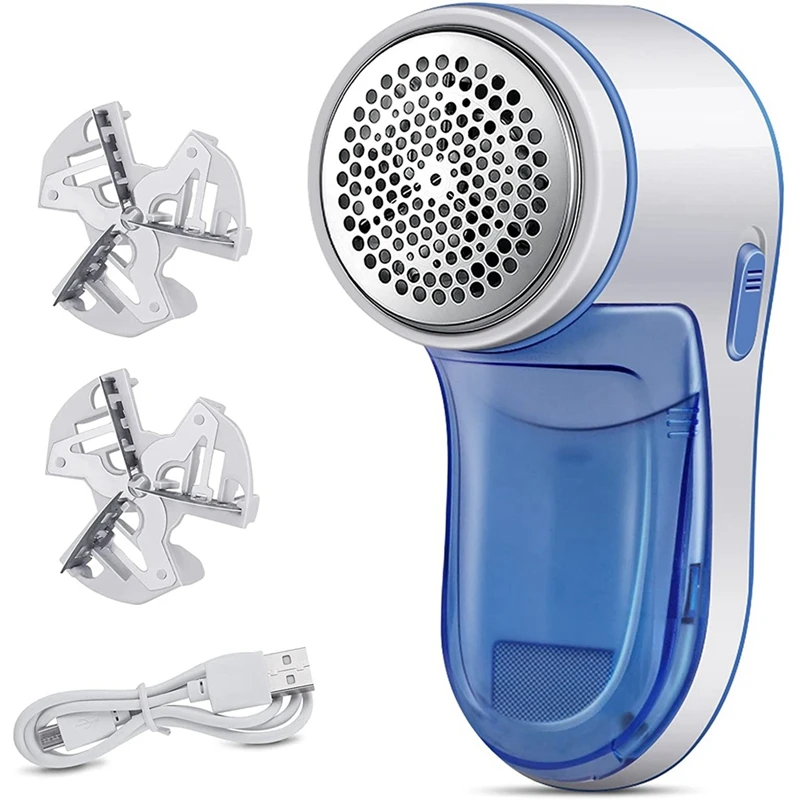 

Electric Lint Remover Portable Clothes Shaver With 2 Replaceable Blades For Clothes Blanket Cushion Sofa Sweaters Carpet