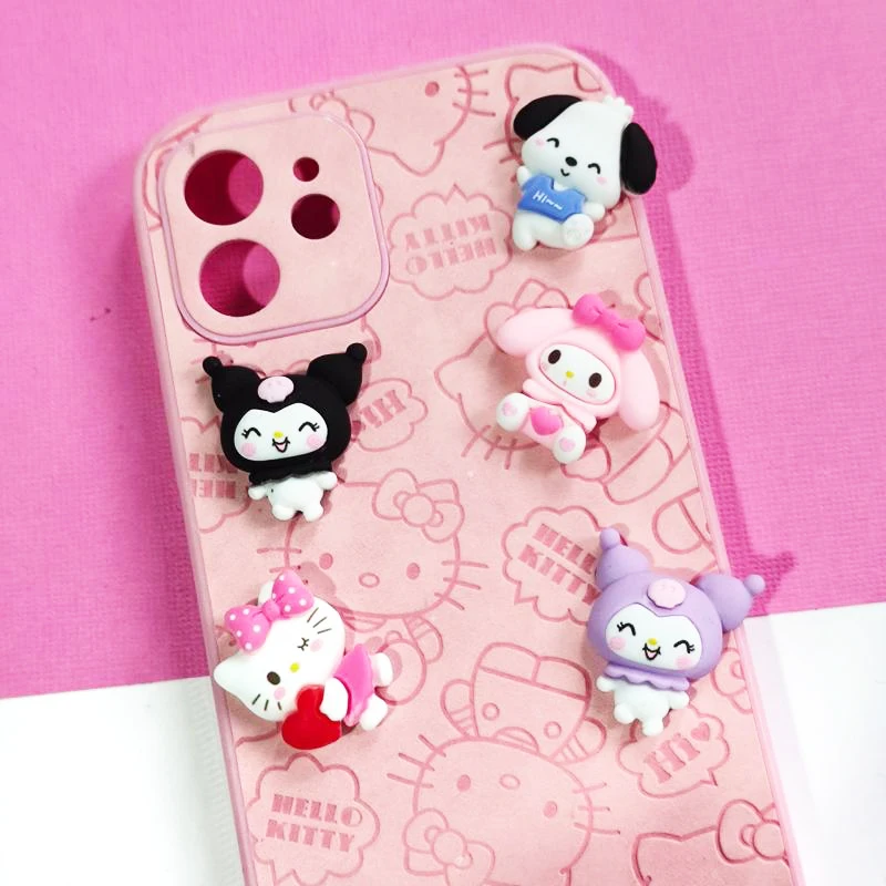 

10 шт. Sanrioed My Melody Kuromi понравико Hello kitty Cinnamoroll помпон Пурины новые Мультяшные Diy аксессуары для телефона