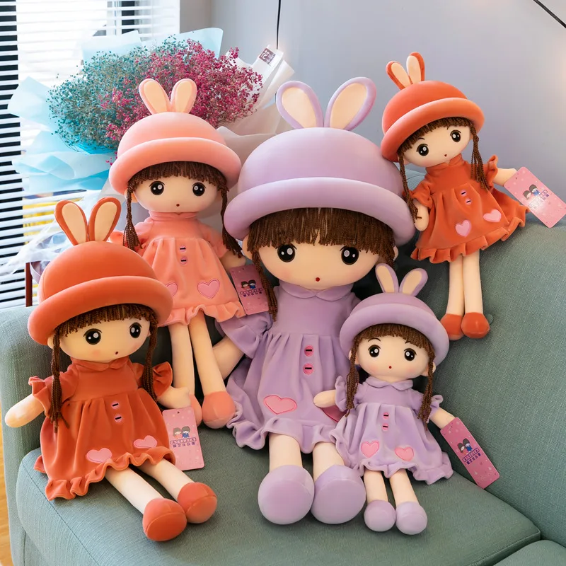 

Zqswkl 50/70/80/95 см, кролик, принцесса, кукла, плюшевая игрушка, куклы, милая девочка, подарок на день рождения, детская спальня