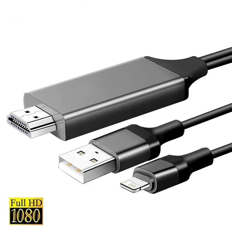 

To HDMI Digital AV TV Projector Monitor Adapter Lightning to HDMI-compatible Video Cable For iPhone 14 13 12 11 Pro Max Xs iPad