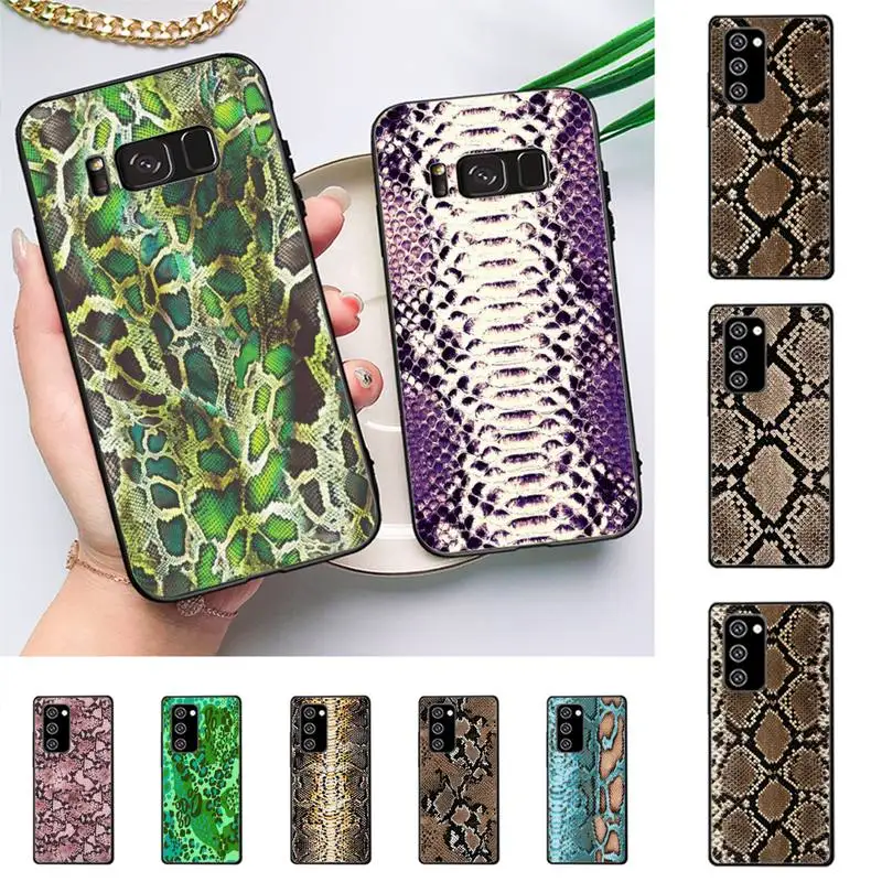 

Leather Snake Skin Pattern Animal Phone Case For Samsung Galaxy Note 10Pro Note 20ultra cover for note20 note10lite M30S Coque