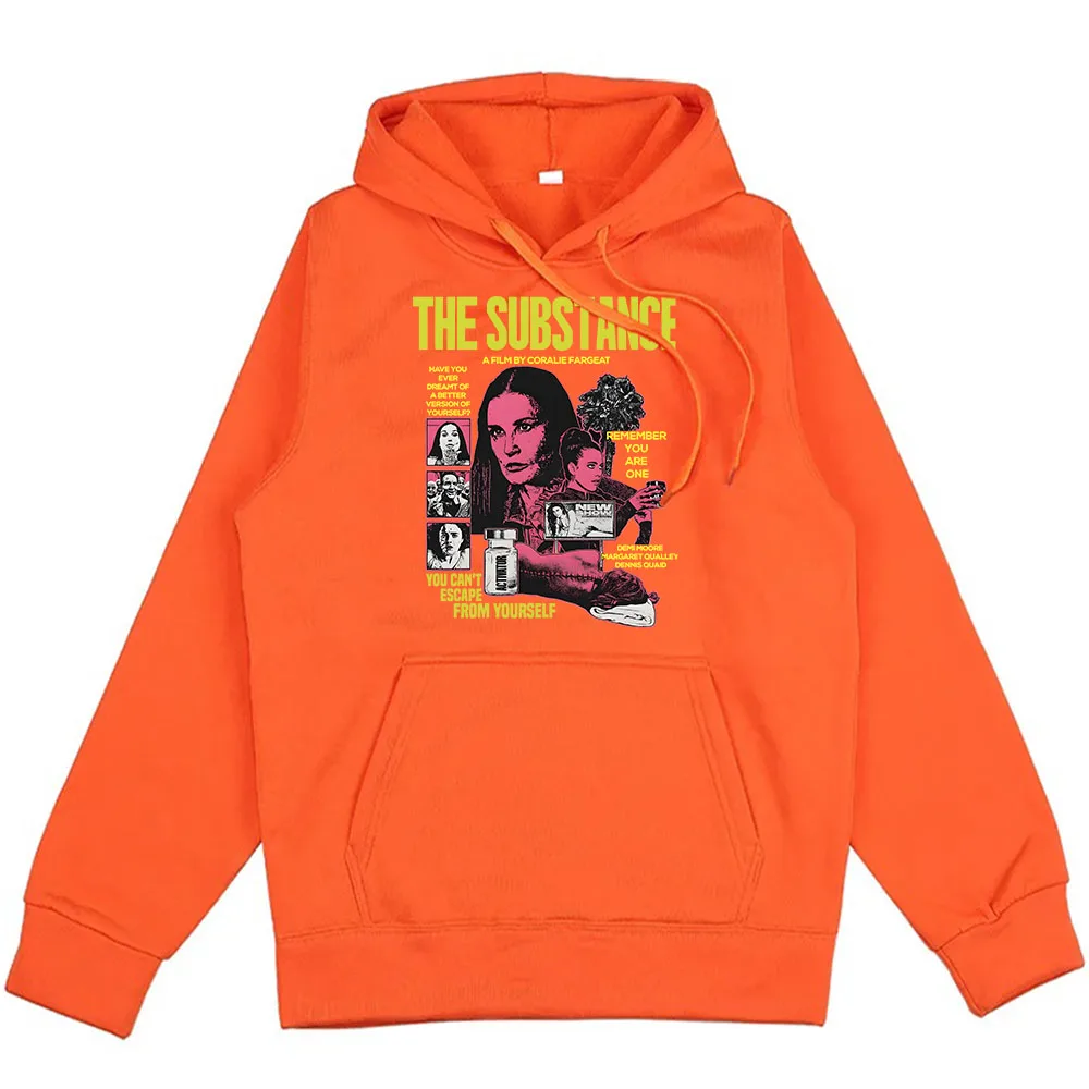 The Substance Film Horror Style Hoodies Long Sleeve Men/Women Hooded Sweatshirts Streetwear Hip Hop Fashion Unisex Sudaderas