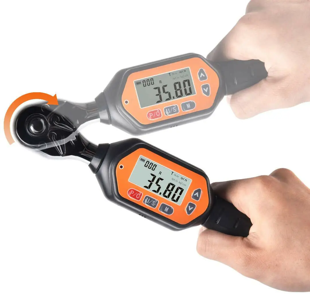 

Portable Torque Wrench Meter Sensor with 3 Operating Modes Peak Real-time Preset Minimum Graduation Value 0.01