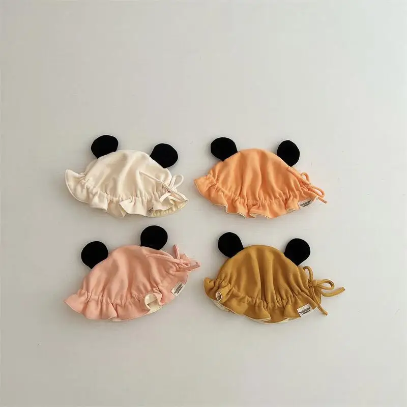 

Lovely Baby Hat With Small Ears Pleated Brim