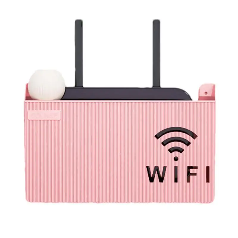 

Wireless WIFI Router Wall Hanging Storage Box ABS Organizer Cable Power Shelf Bracket Rack For Bedroom Home Office Bracket Bins