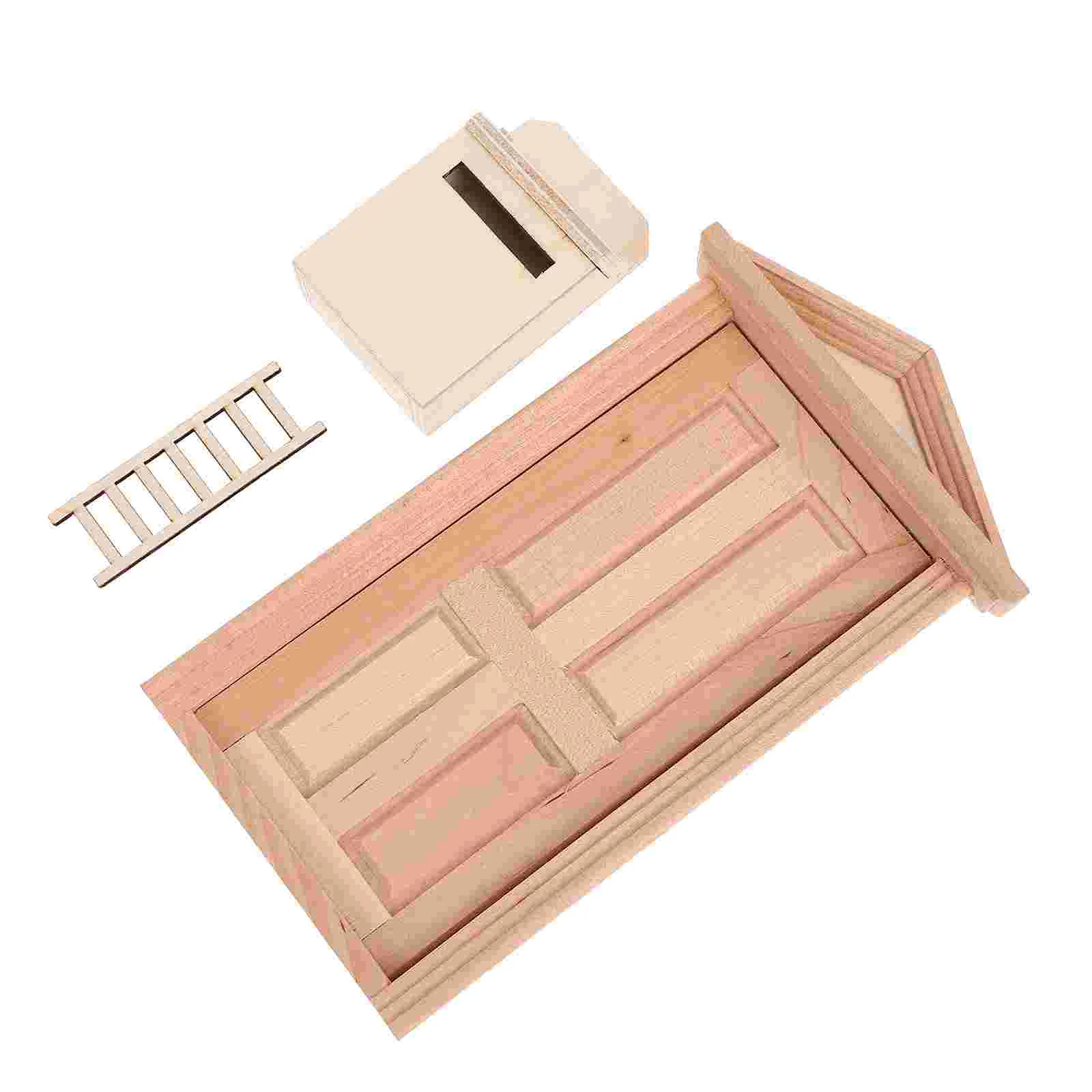 

Door House Mini Miniaturemodel Mailbox Furniture Wooden Ladder Accessories Woodpretend Ladders Kit Diy Figurines Educational