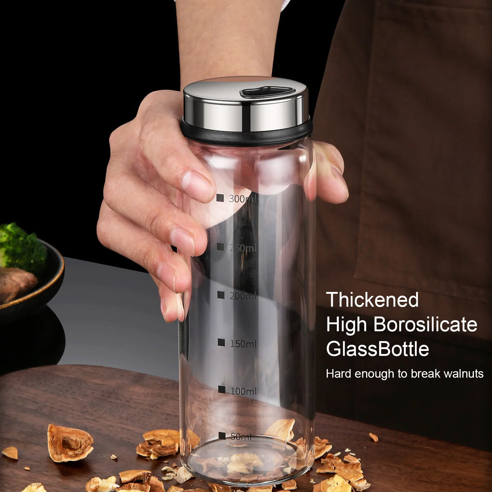 Стеклянная Банка Для Специй Со Шкалой 4-выходная Кухонная Бутылка Перца Чили