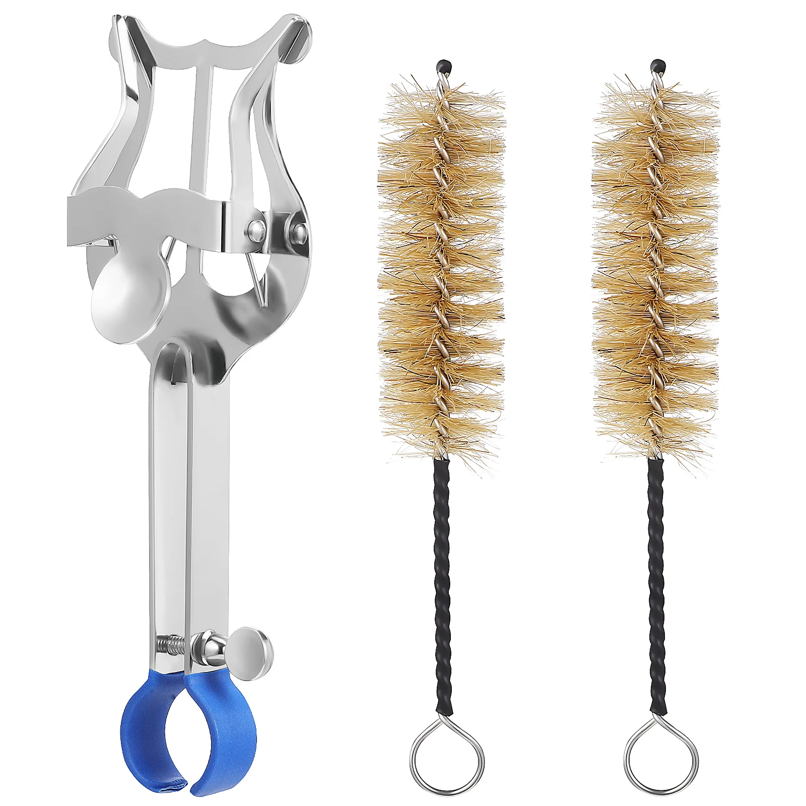 

Music Score Stand Metal Marching Music Holder Trumpet Music Book Clamp with 2 Small Cleaning Brushes