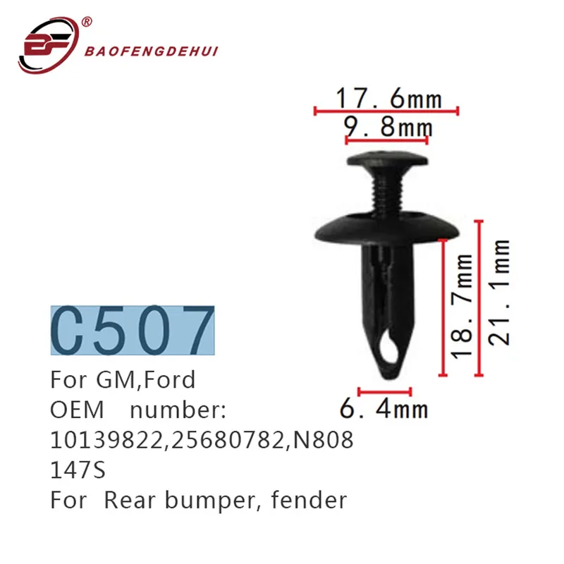 

Car Positioner For GM Ford 10139822 25680782 N808147S Rear Bumper fender Clips