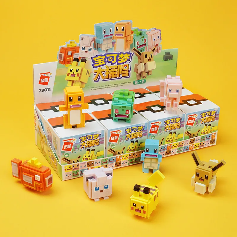 

Pokemom Building Blocks Blind Box Pikachu Snorlax Bulbasaur Charmander Zenigame Squirtle Gorudakku Psyduck Jigglypuff DIY Toy