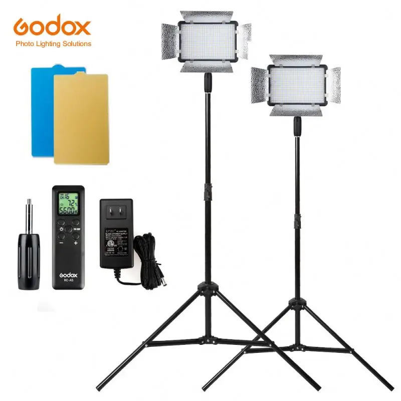 

MagicVision 2X Godox LED500LRC 500 LED 3300-5600K Video Light with Reflectors +200cm Light Stands Kit