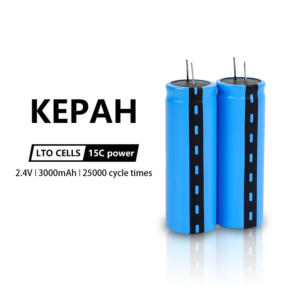 

batterie Lithium Titanate Rechargeable 2.4V 3000mAh LTO 23680 15c basse température 25000 temps de Cycle