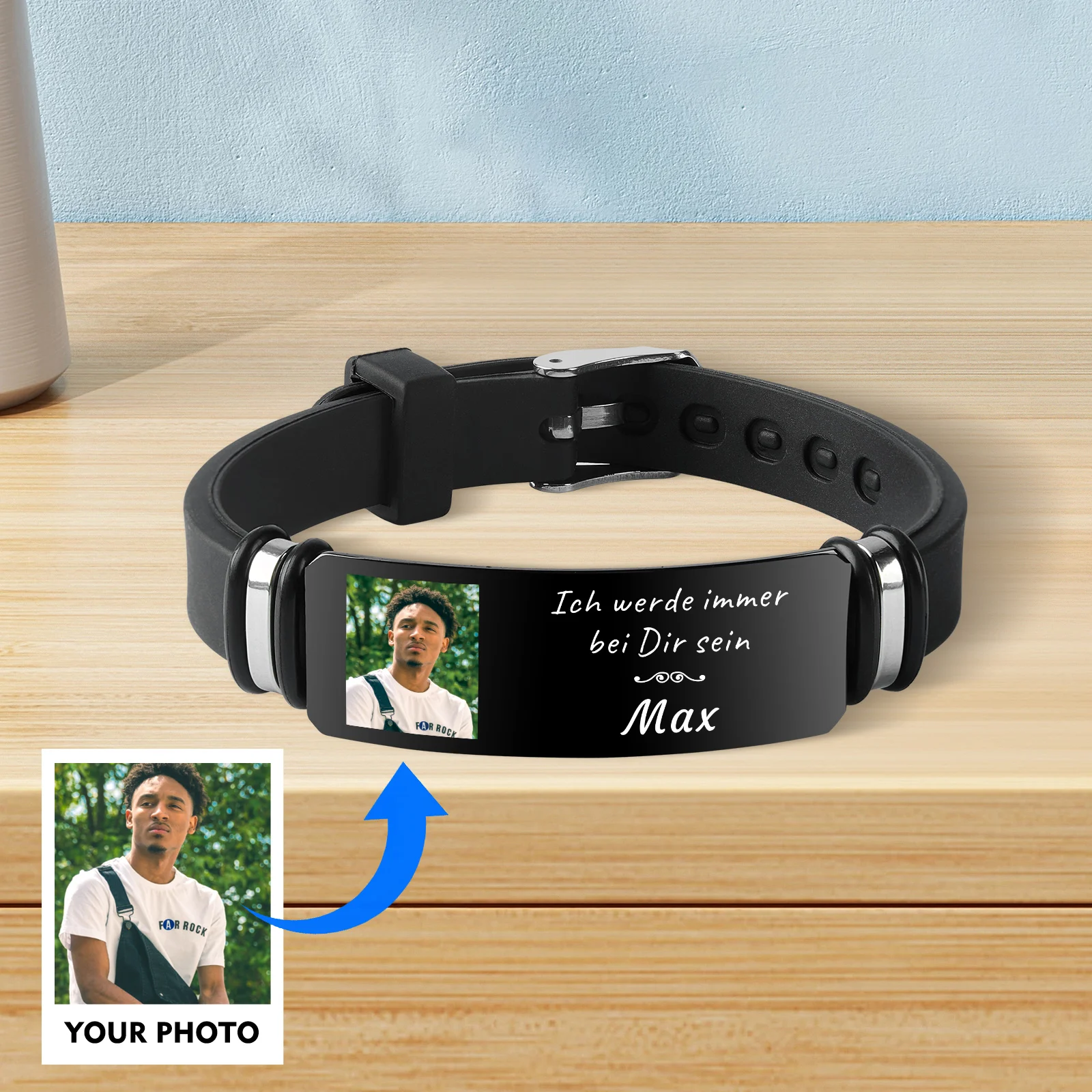Изготовленный на заказ браслет с фото Мемориальный подарок для семейного друга