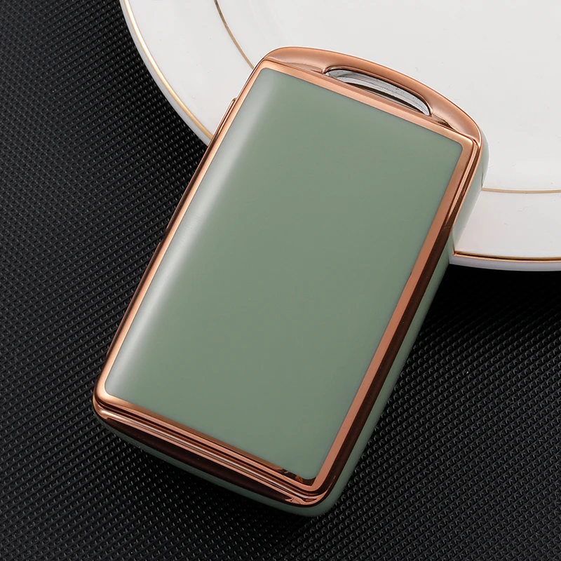 

TPU Gold Edge Car Remote Key Cover Case Shell Fob For Mazda 3 Alexa CX4 CX5 CX-5 CX8 CX-30 CX30 2019 2020 Protector Accessories