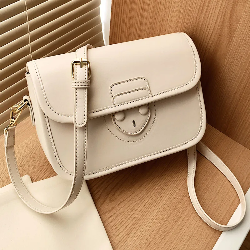 

High-quality Textured Messenger Women's Bag 2021 Winter New Fashion One-shoulder Messenger Bag Niche Design Small Square Bag