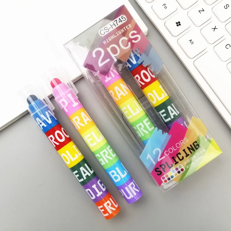 

6/12 Colors Splice Mini Bible Highlighters Vintage Candy Colors Pastel Gel Highlighters Gel Highlighters Dry Highlighter Markers