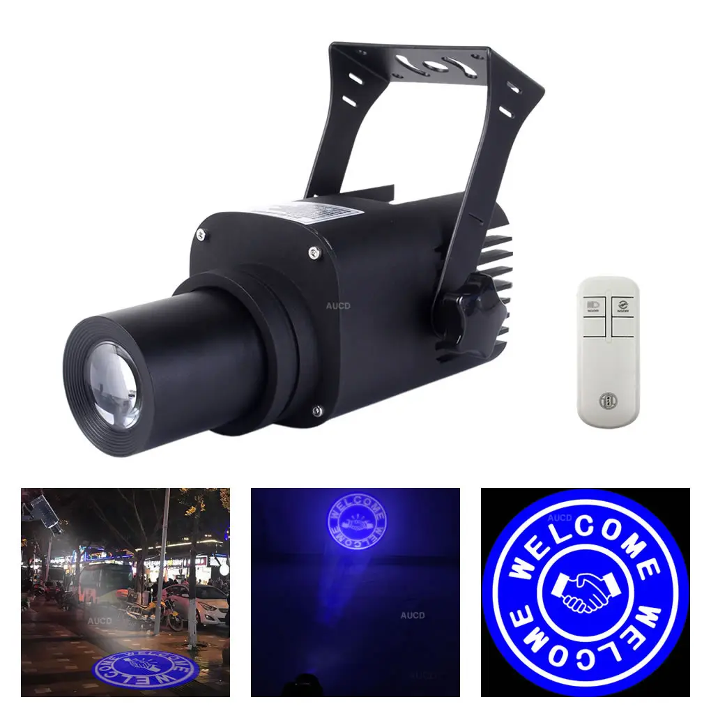 

Welcome Gobo Card & Pro Waterproof IP65 Outdoor 25W LED HD Zoom Turning AD Logo Projector Lighting Lamp Brands Advertising Light