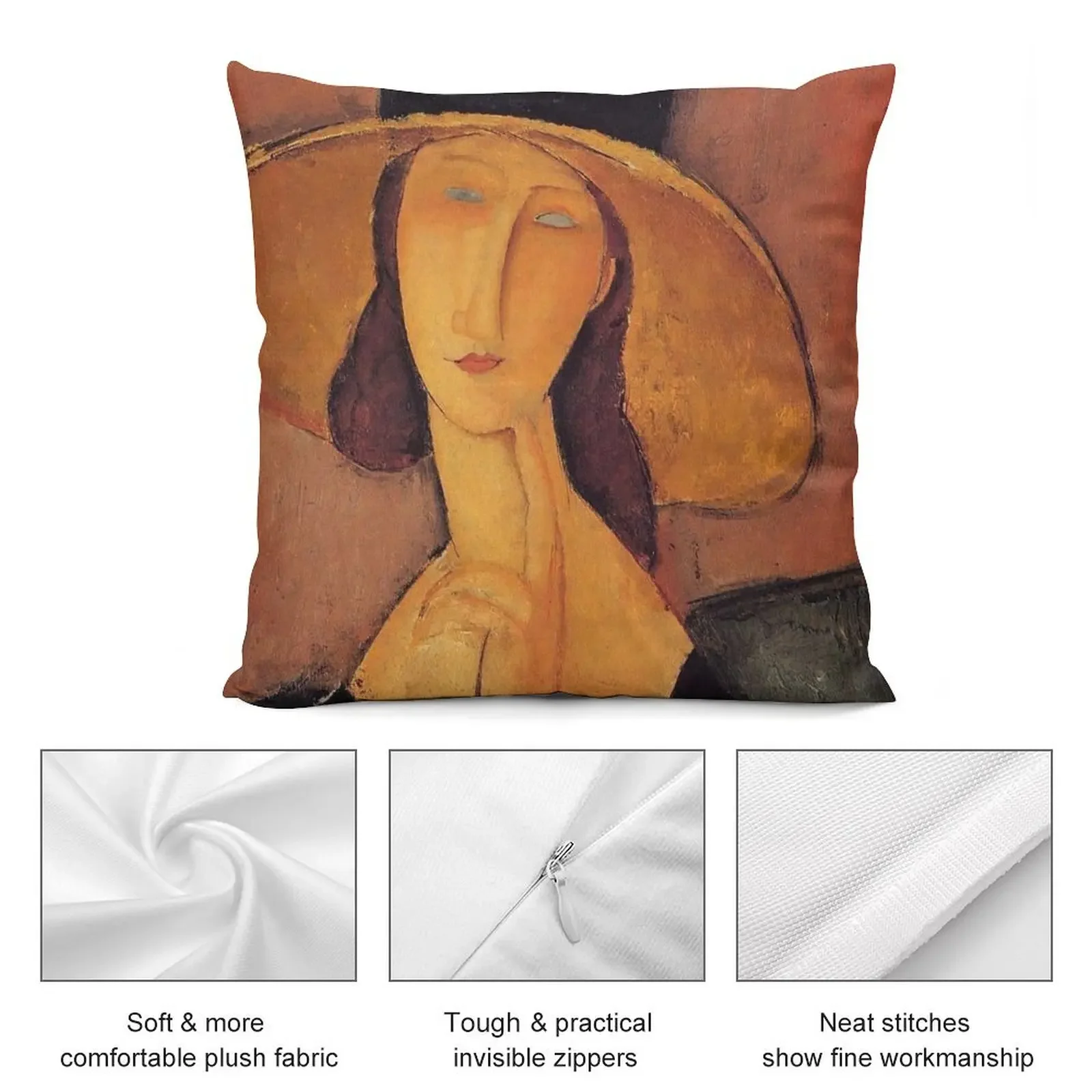 Винтажная подушка Amedeo Modigliani-женщина со шляпой c1920 художественная декоративная