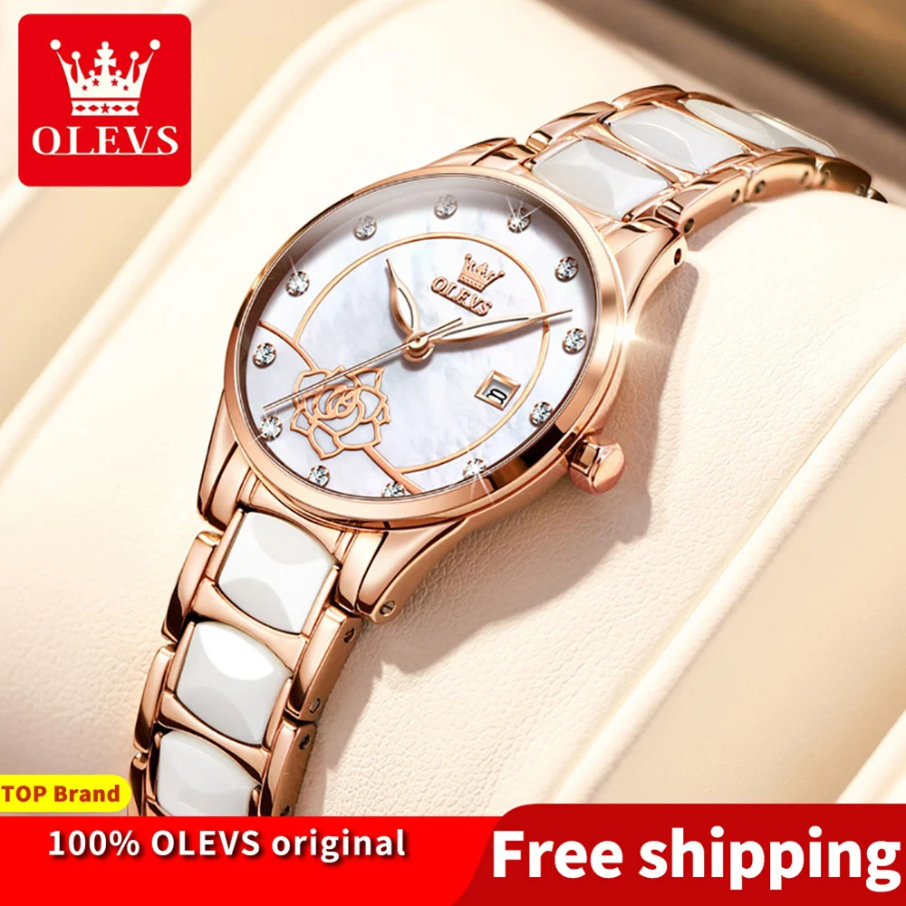 

OLEVS Luxury Quartz Watch for Women Japan Movement 28MM Dial Waterproof Watches Women's Wristwatch Gift for Valentine's Day