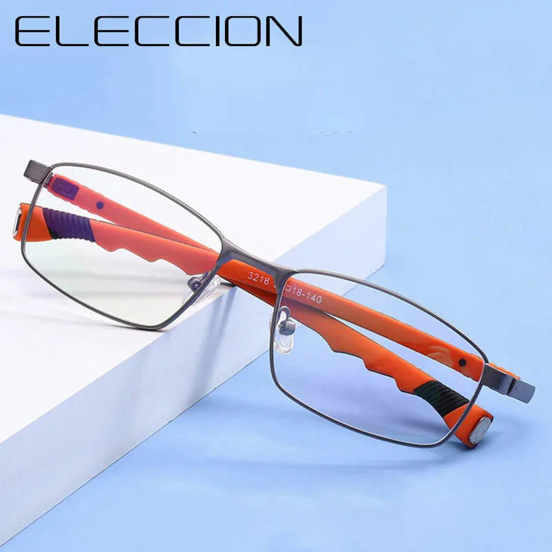 

ELECCION Telescopic Magnet Glasses Portable Hang a Neck Glasses Frame for Men Women High Grade Outdoor Sports Square Eyeglasses