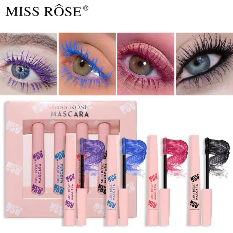 

MISS ROSE Color Mascara Thick Curling Waterproof Sweatproof Lengthening Eyelashes Mask Thick Quick Dry Lash Lifting Makeup Women