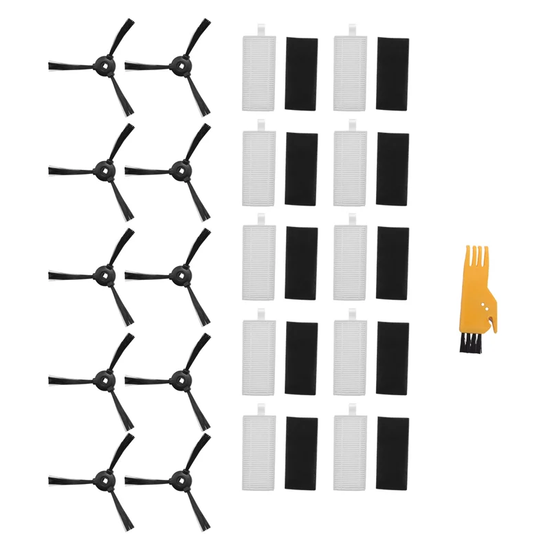 10 фильтров и боковых щеток для робота-пылесоса Lefant M201 T700 M520 M571 M501B M301