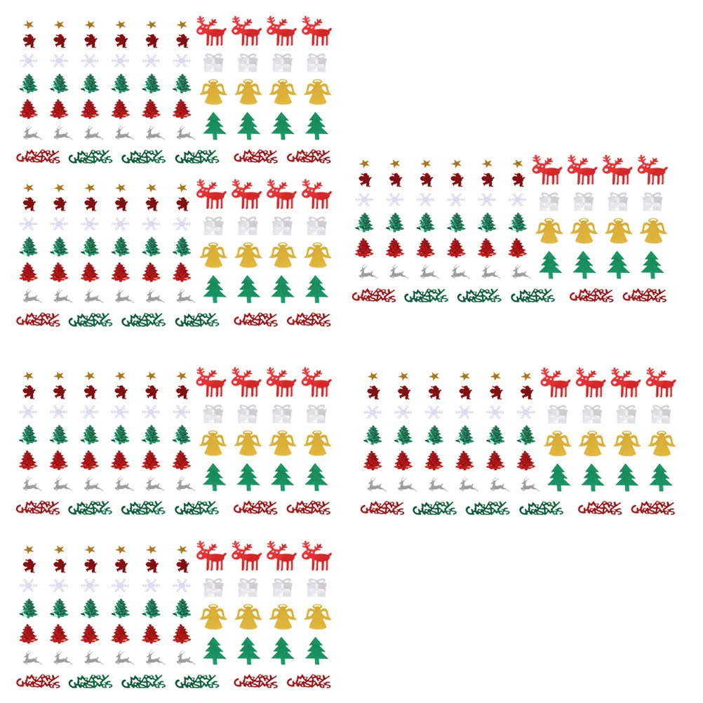 

Christmas Xmas Sequins Decor Merry Table Ornamentsembossed Snowflake Decoration Party