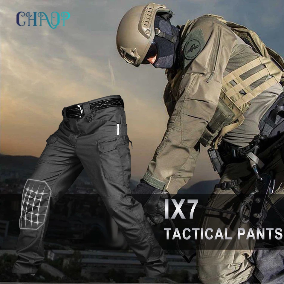 IX7 IX9 Tactical Cargo Pants Men Outdoor Waterproof Combat Military Camouflage Trousers Casual Multi Pocket Male Pants Clothing
