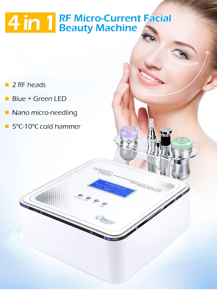 

4 in 1 no needle rf electroporation virtual mesotherapy facial skin tightening machine